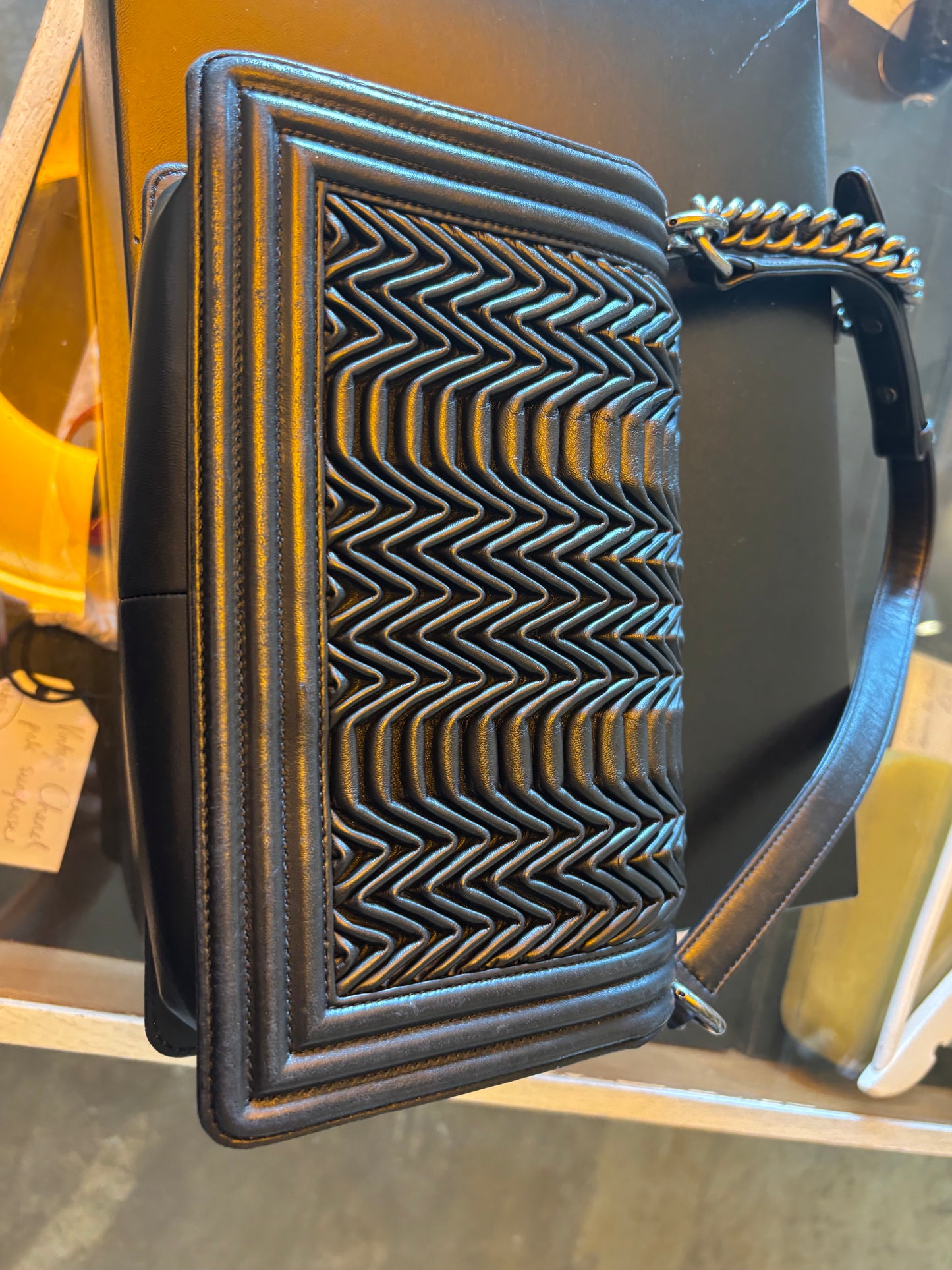 Chanel Pleated Lambs Leather Boy Bag