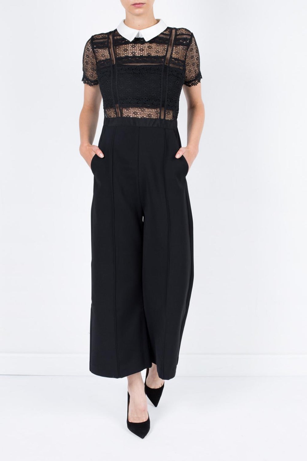 Self Portrait Fleur Lace Jumpsuit
