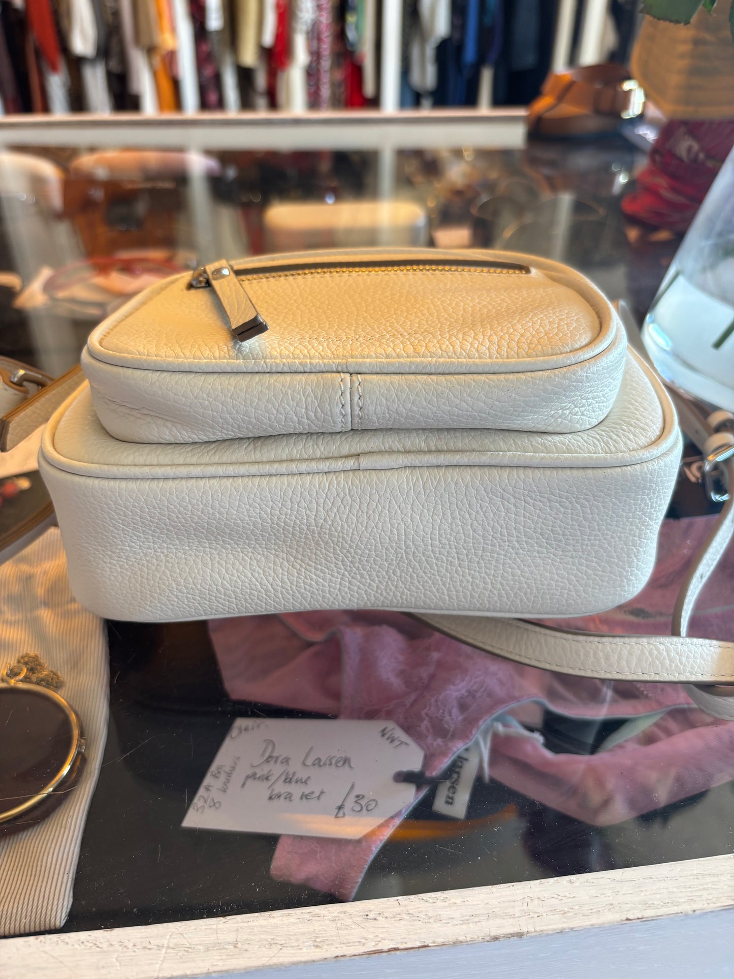Gianni Chiarini Cream Leather Bag
