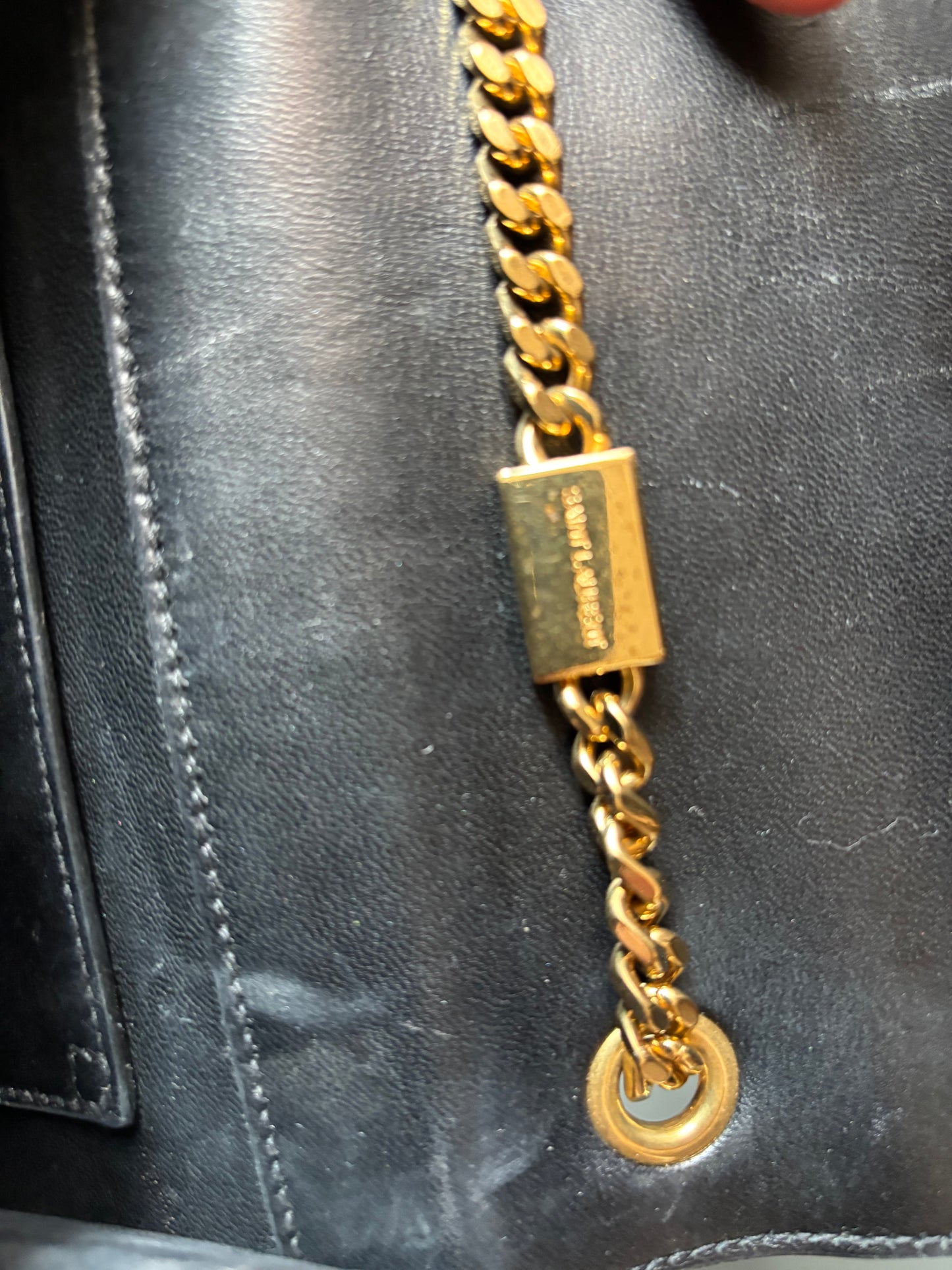 YSL Small Kate Black Suede Bag
