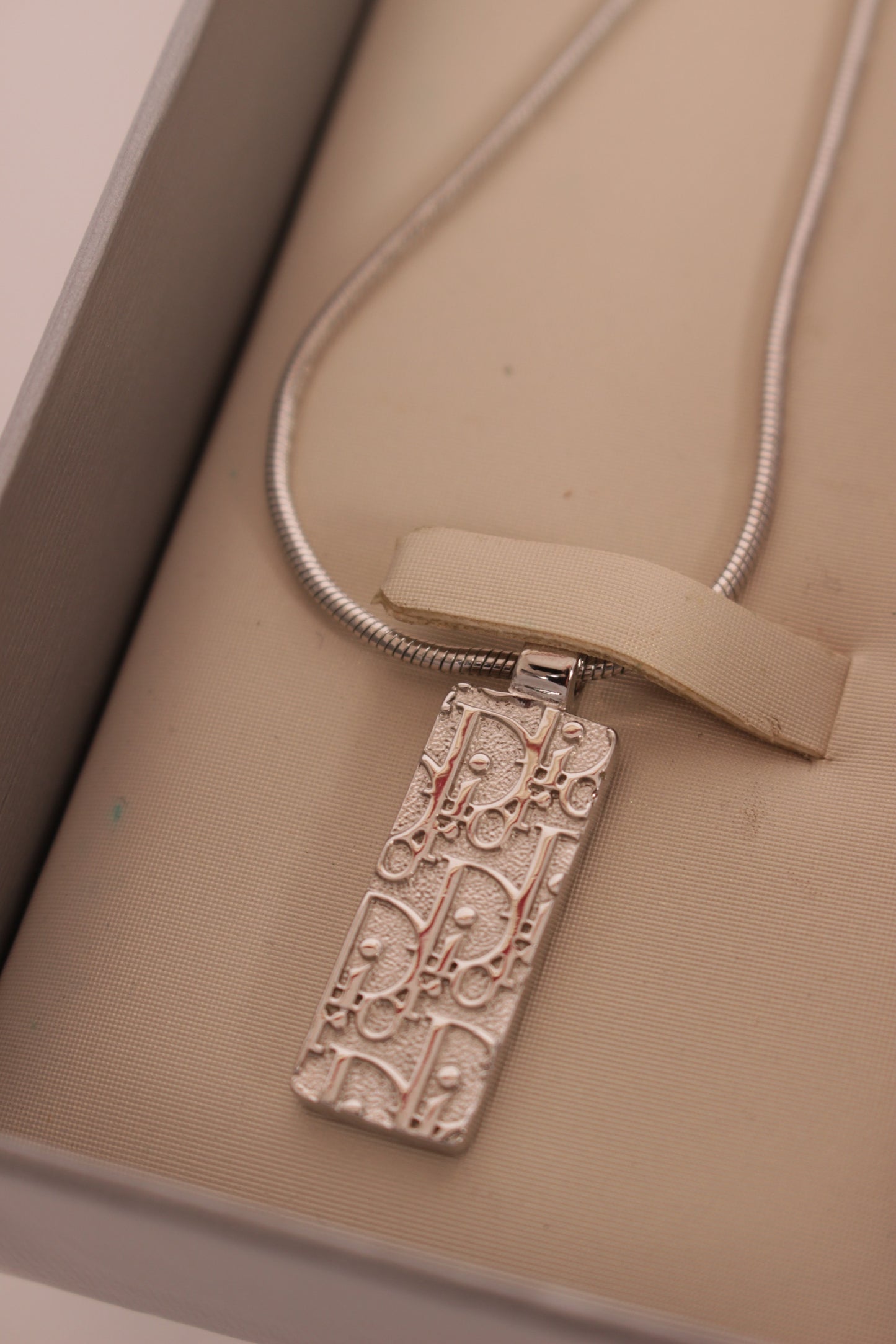 Dior Galliano era Reversible Silver Necklace