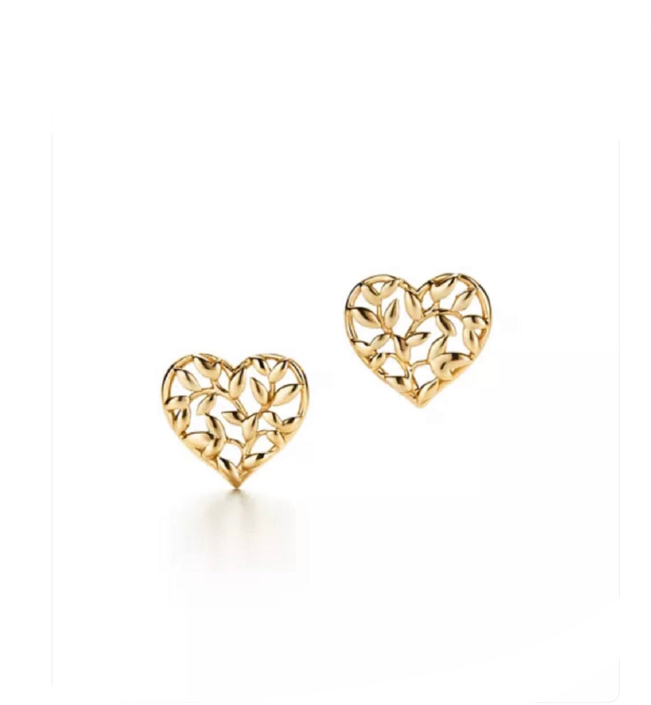 Tiffany Paloma Picasso Olive Leaf Gold Earrings