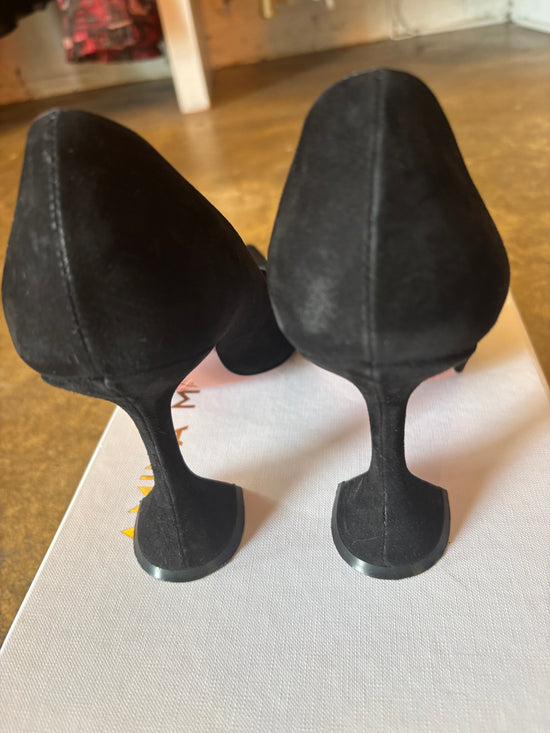 Amina Muaddi Ami 95 Suede Pumps