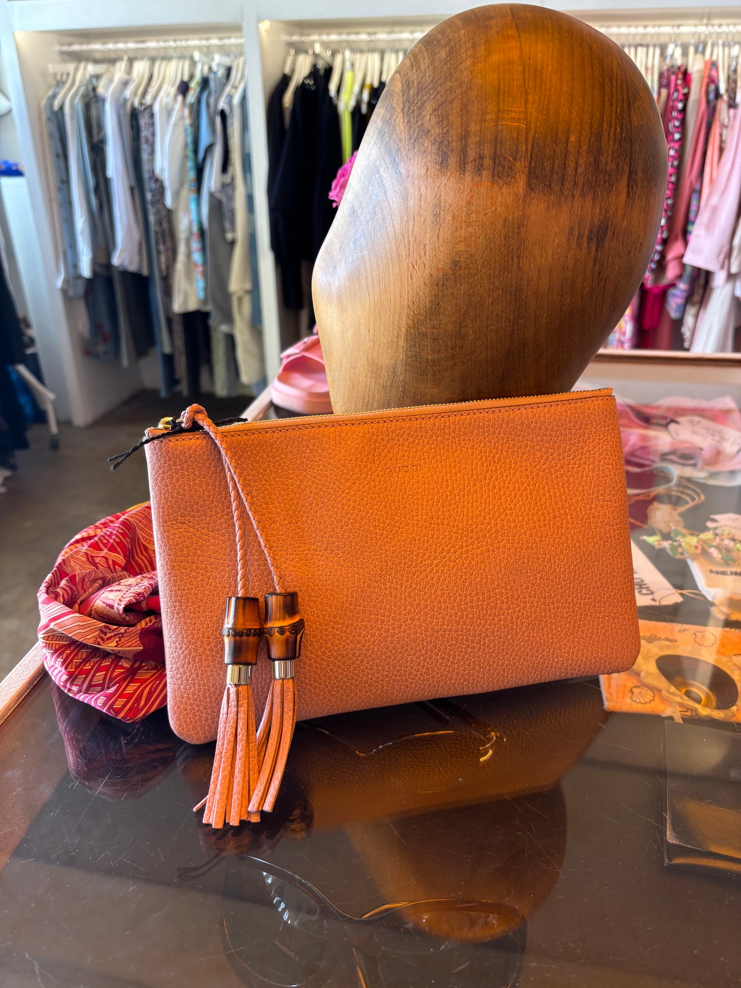 Gucci Blush Leather Clutch
