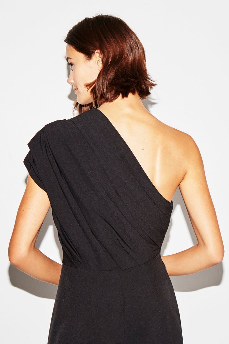 Misha Nonoo Black One Shoulder Jumpsuit