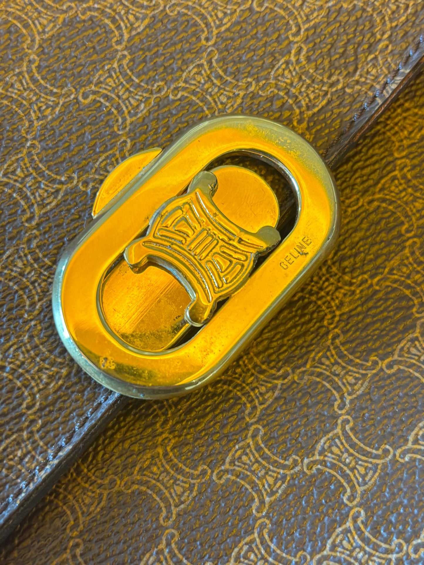 Vintage Celine Macadam Crossbody Bag