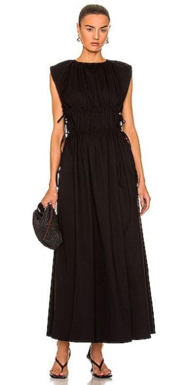 Asceno Guilia Black Cotton Dress