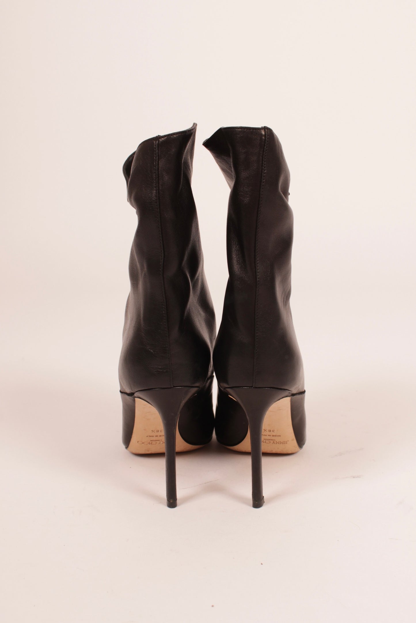 Jimmy Choo Black Leather Ankle Boots
