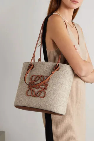 Loewe Sqaure Anagram Felt Basket Tote