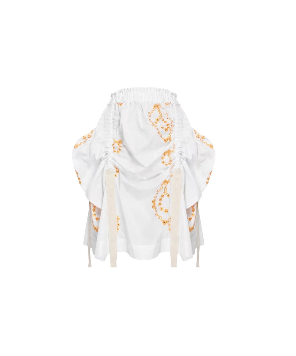Simone Rocha White Embroidered Skirt