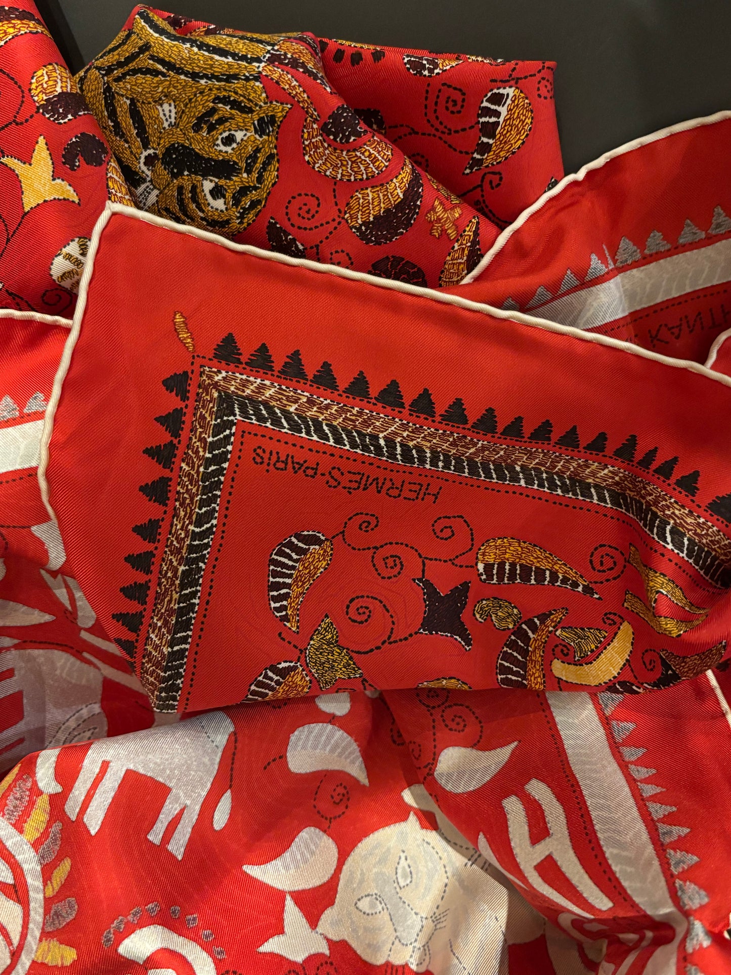 Hermes Kantha 90 Silk Scarf