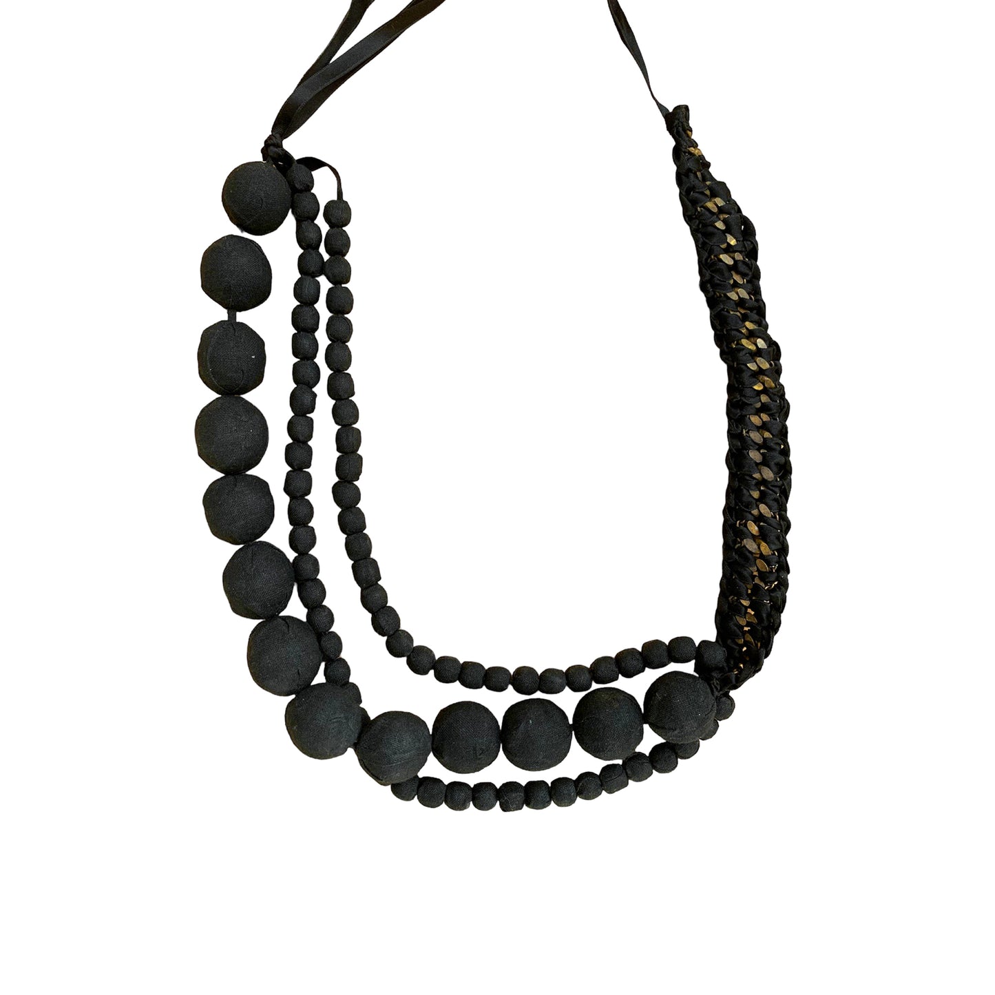 Marni Black Ribbon Necklace