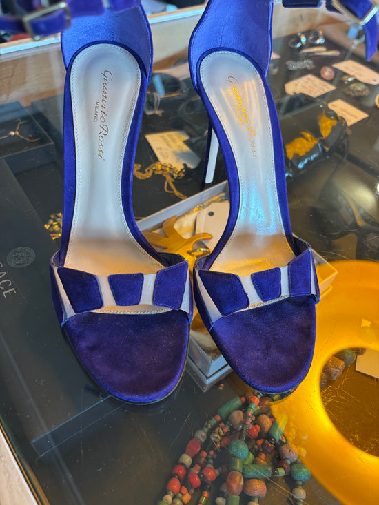 Gianvito Rossi Violet Suede Heels
