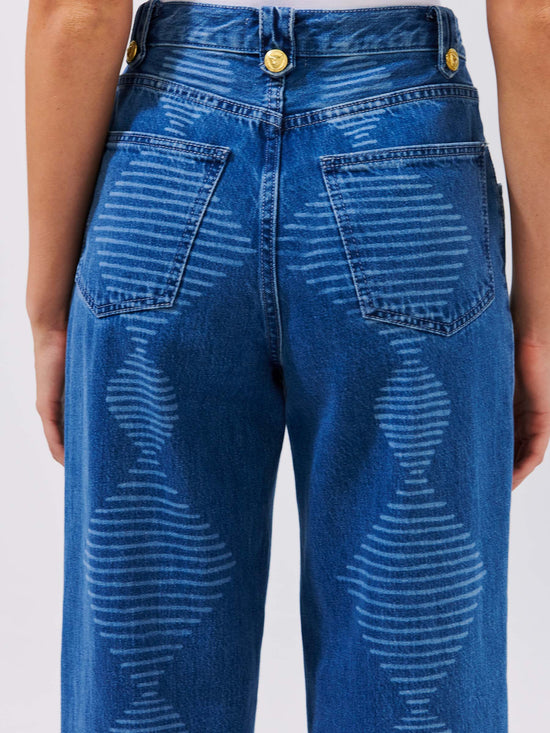 Load image into Gallery viewer, Hayley Menzies Laser Diamond Wide Jeans

