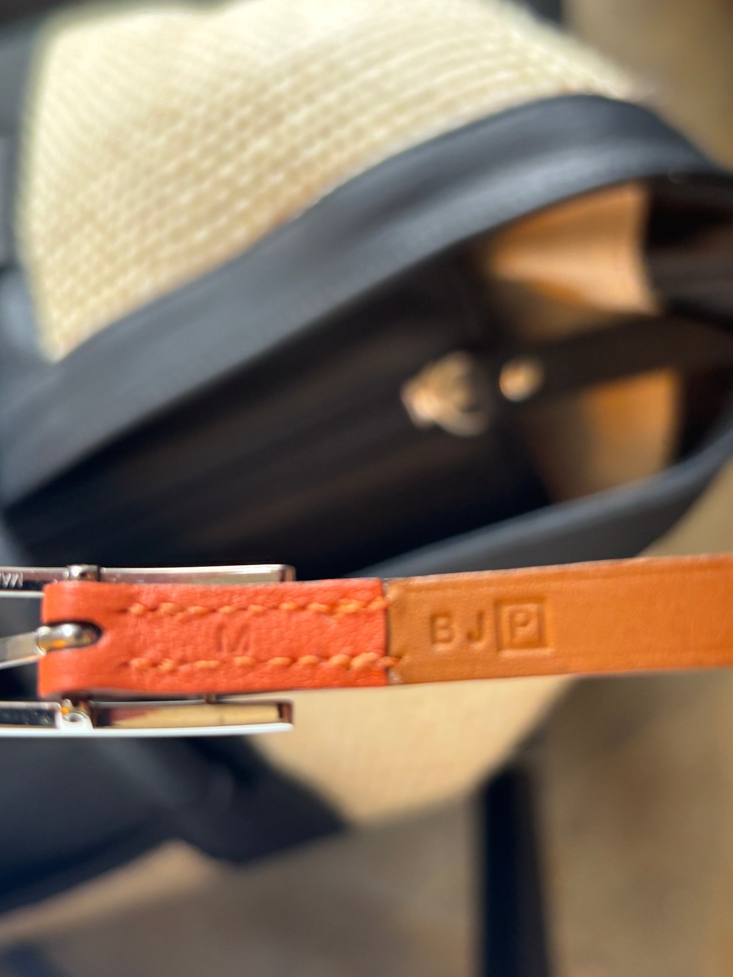 Hermes Behapi Orange Triple Leather Bracelet