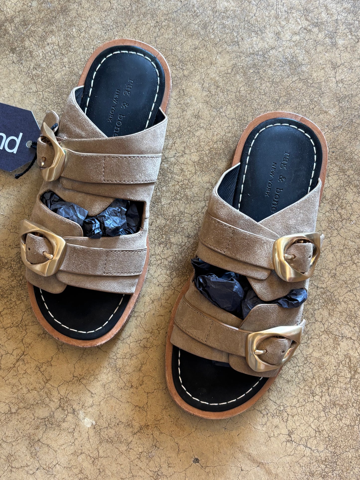 Rag & Bone Suede Trinity Slides
