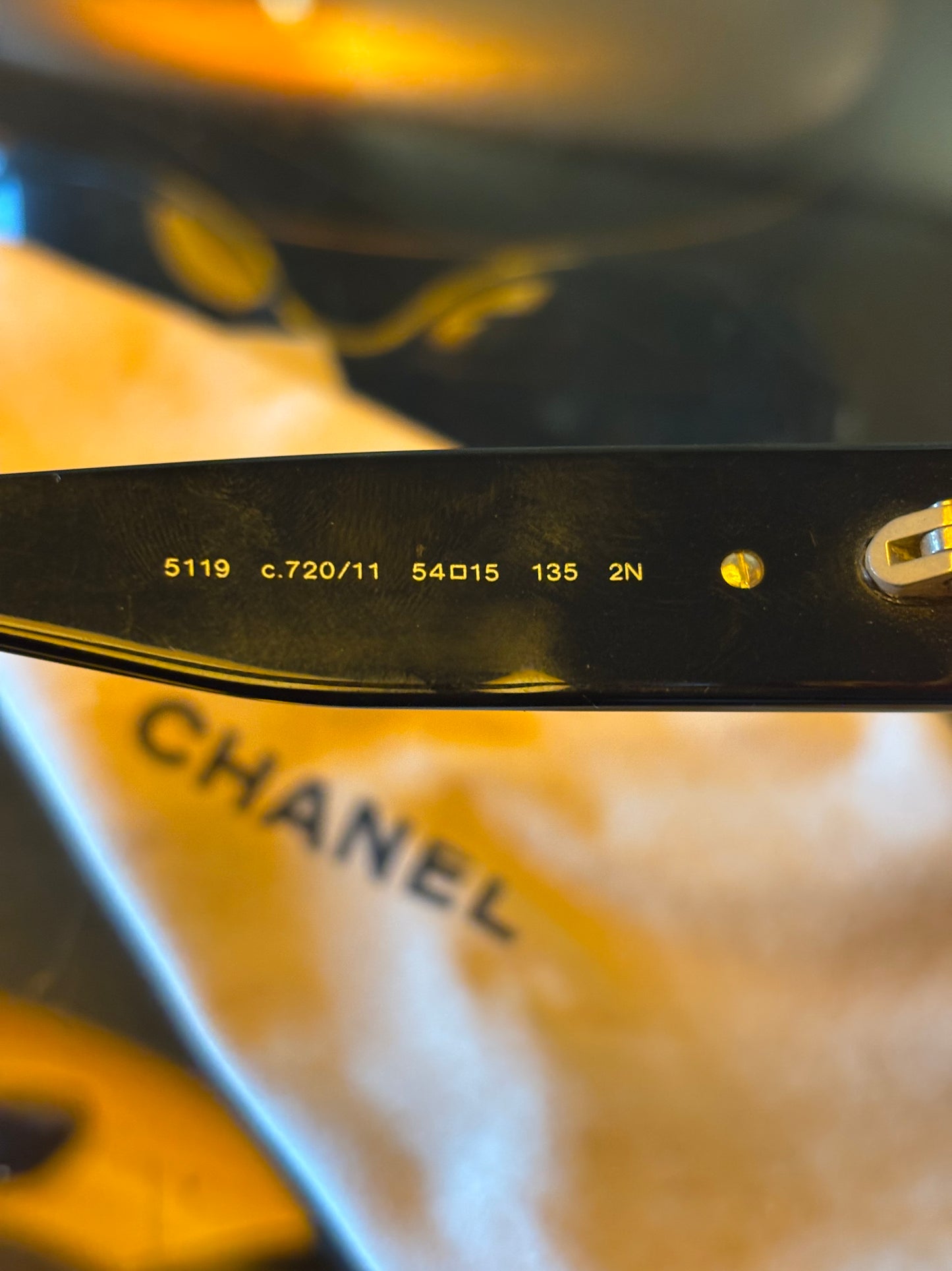 Chanel Vintage Pink Black Sunglasses