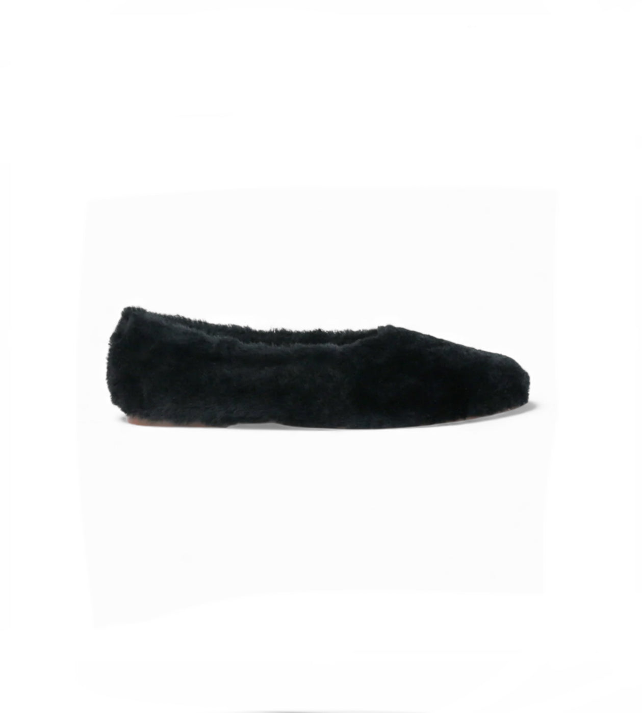 Essen Black Shearling Flats
