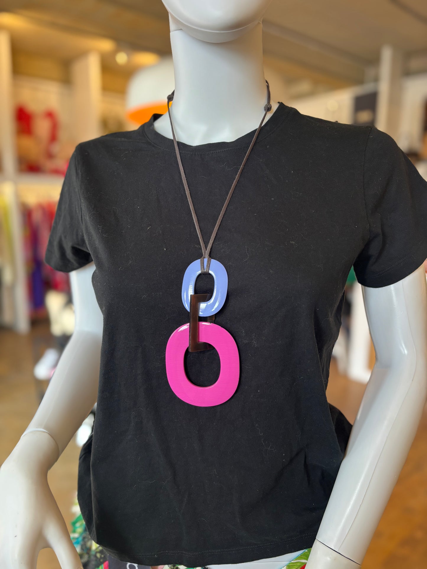 Hermes Chain D’Ancre Horn and Leather Pendant