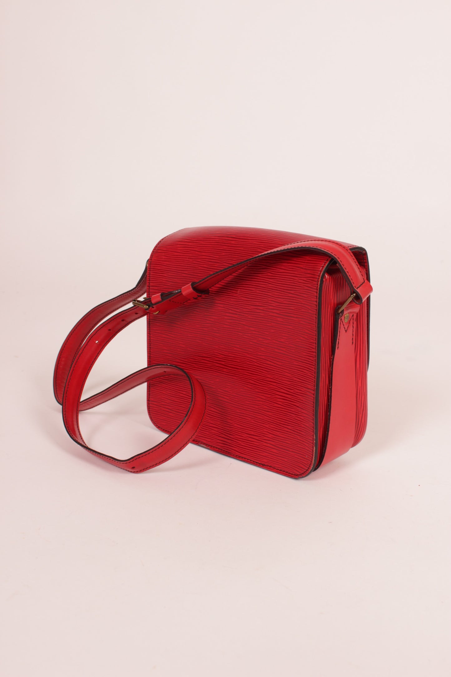 Louis Vuitton Red Epi Cartouchiere Bag
