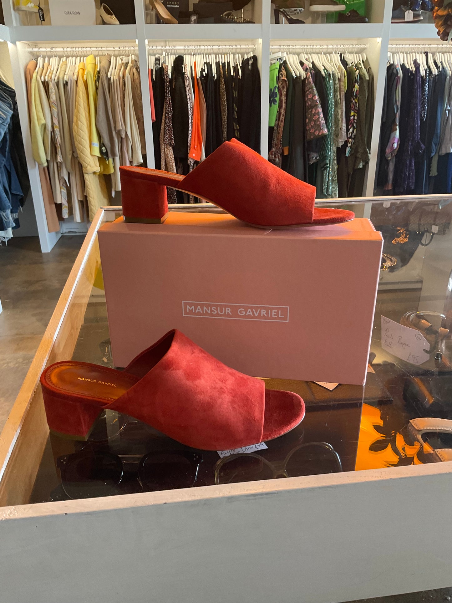 Mansur Gavriel Red Suede Shoes - new