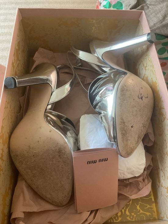 MiuMiu Silver Heels