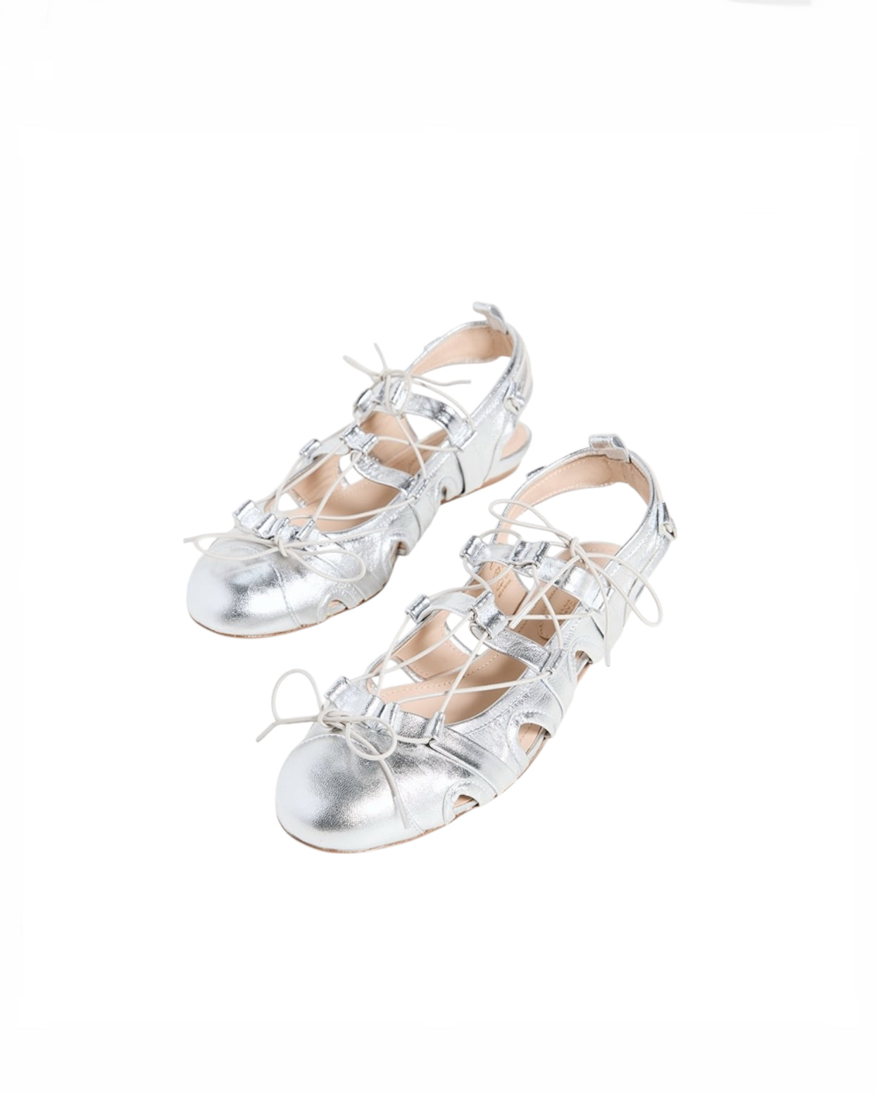 Simone Rocha Silver Ballet Flats - new