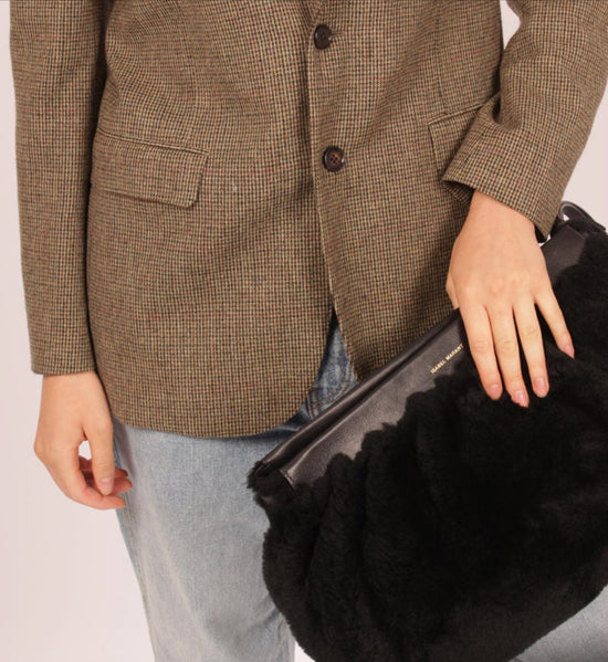 Isabel Marant Oversized Shearling Clutch