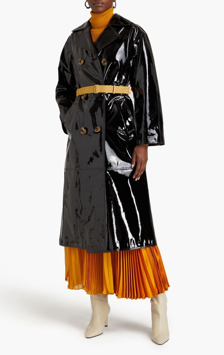 Tory Burch Patent Leather Trench Coat