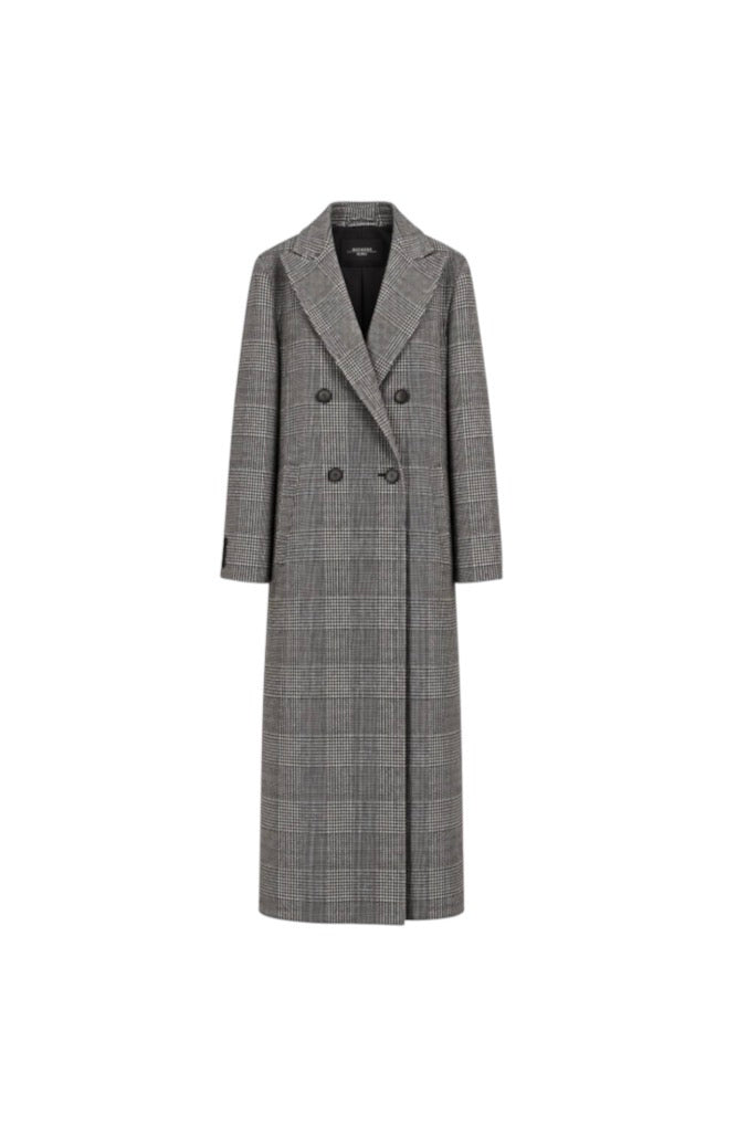 Max Mara Weekend Black White Wool Coat