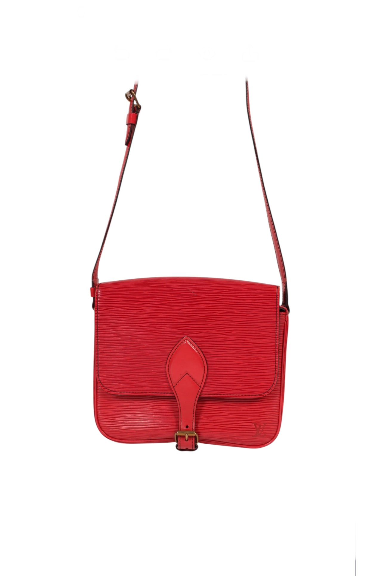 Louis Vuitton Red Epi Cartouchiere Bag