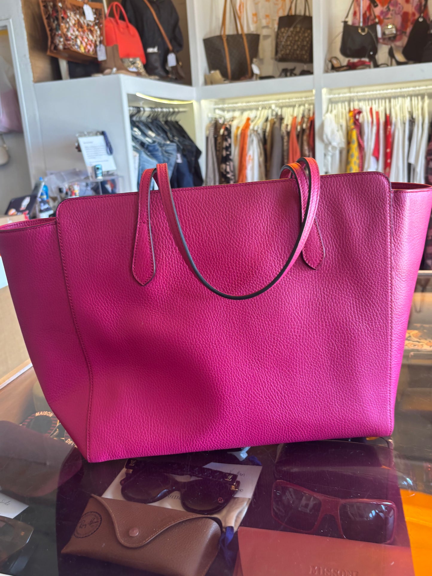 Gucci Pink Swing Tote