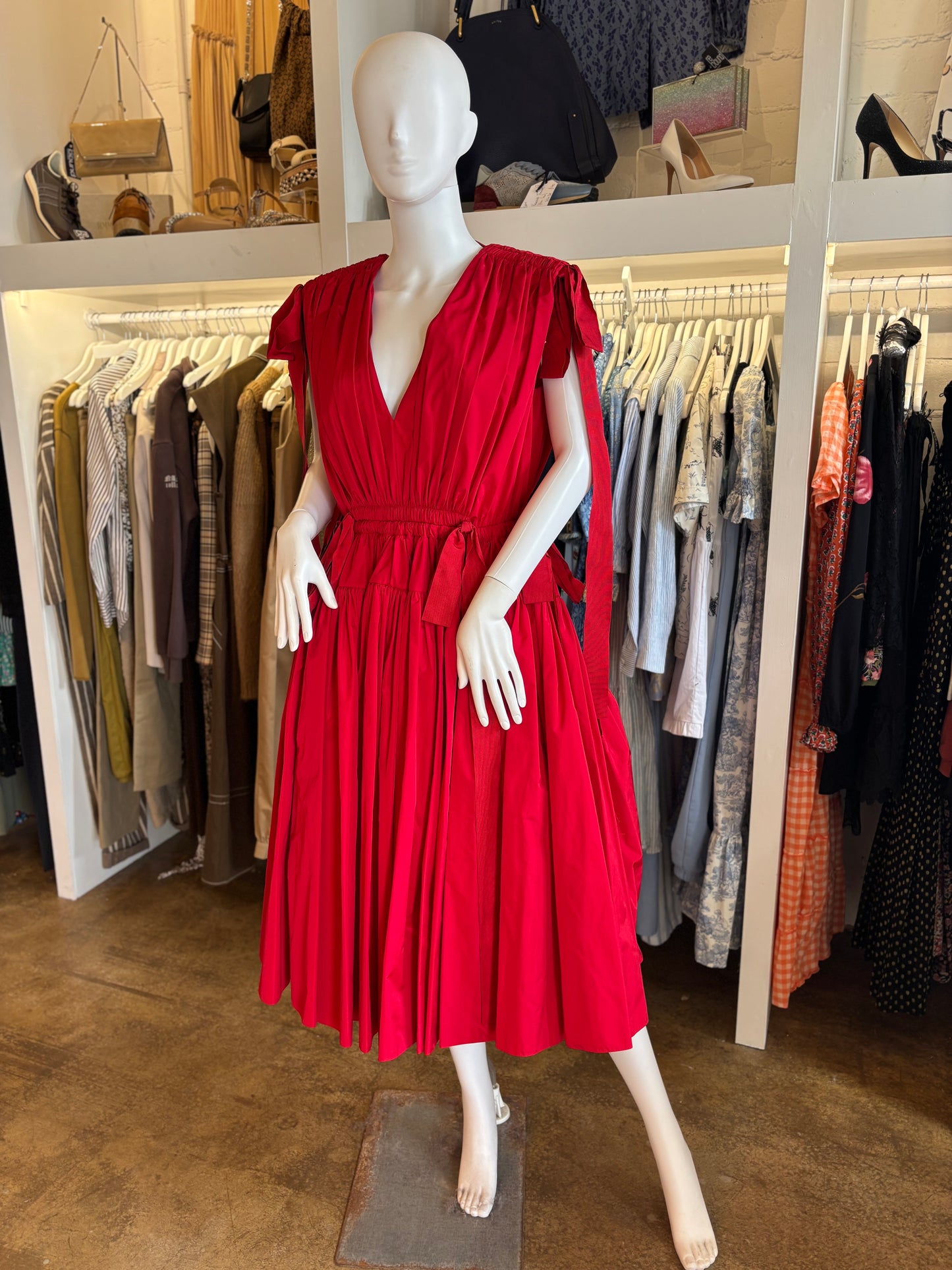 Alexander McQueen Red Taffeta Gown  - nwt