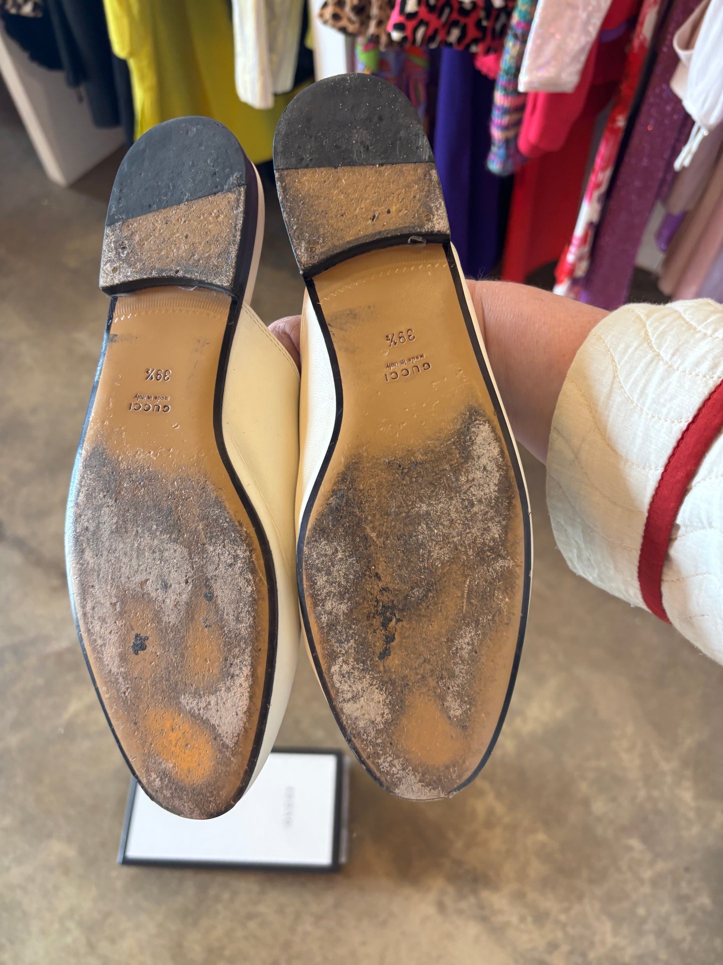 Gucci Cream Princetown Loafers