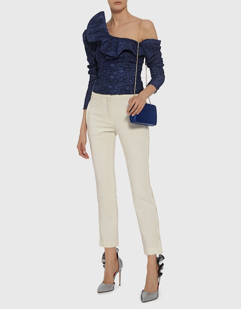 Load image into Gallery viewer, Self Portrait Navy Lace Top
