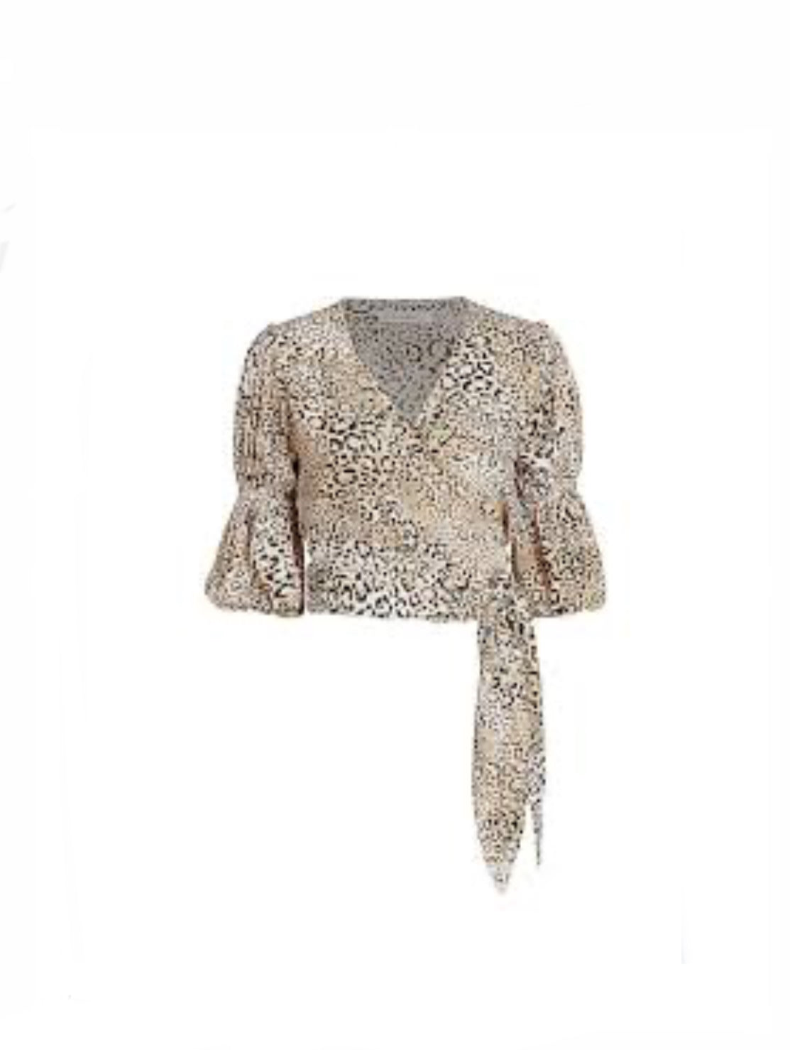 Faithfull the Brand Leopard Wrap Top