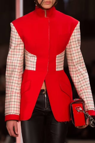 Alexander McQueen Checked Panel Jacket