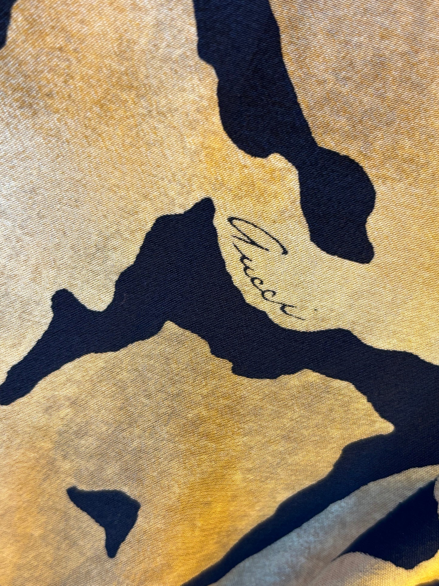 Vintage Gucci Silk Leopard Blouse