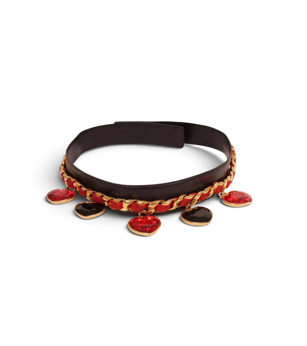 Vintage Escada Heart Jewel Belt