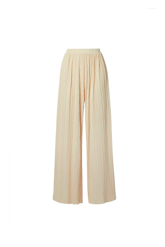 Maxmara Leisure Plisse Cream Pants