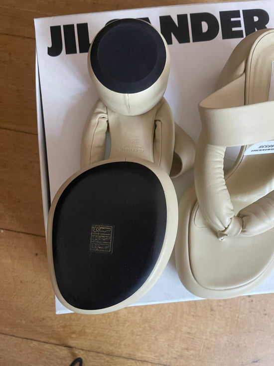 Jil Sander Padded Cream Mules - new