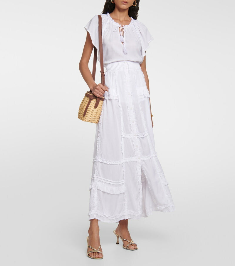 Poupette St Bart’s White Cotton Skirt