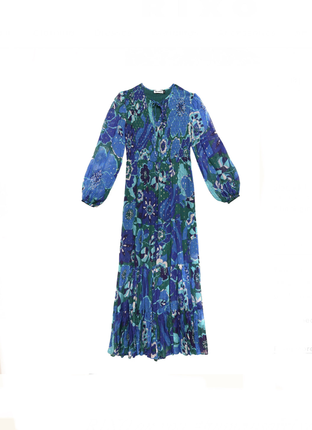 Rixo Blue Chiffon Dress