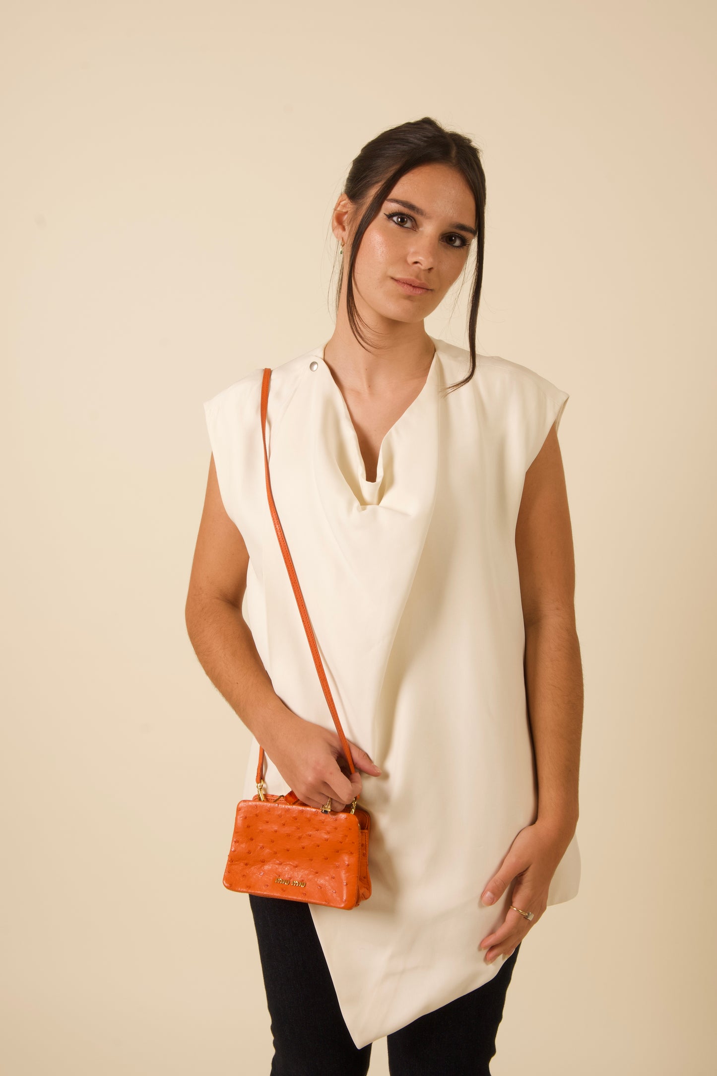 Celine (Phoebe Philo era) Cream Drape Top