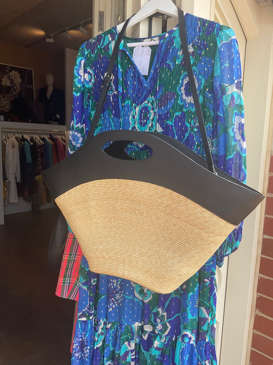 Cos Raffia and Leather Tote Bag - nwt
