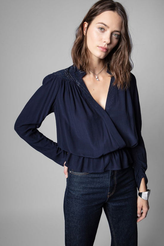 Zadig and Voltaire Tori Rhinestone Blouse