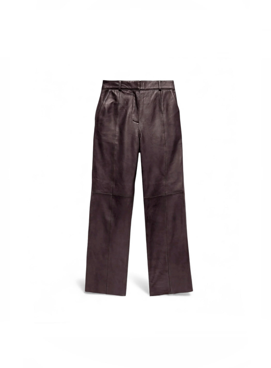 Mint Velvet Brown Leather Trousers