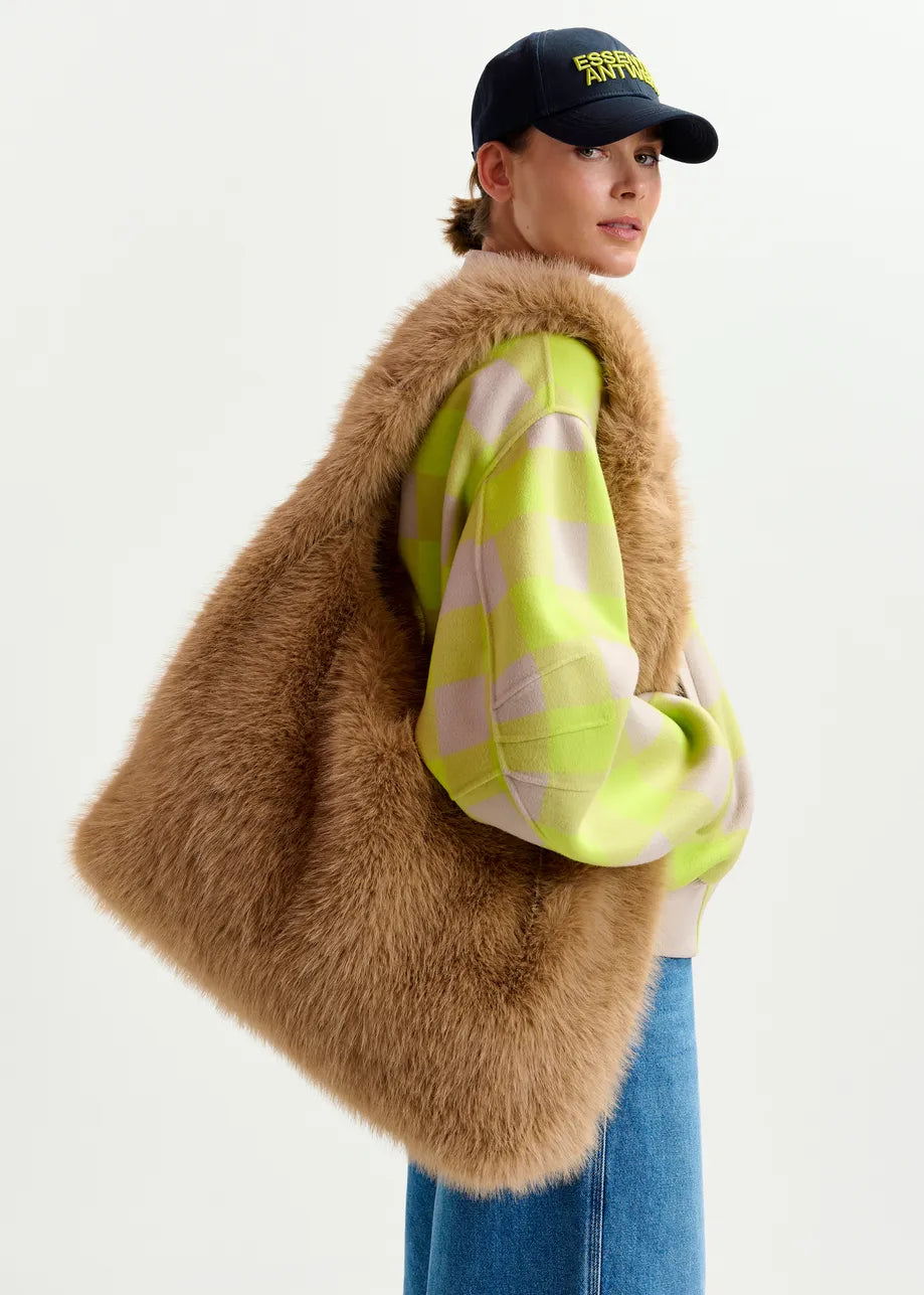 Essentiel Antwerp Faux Fur Tote