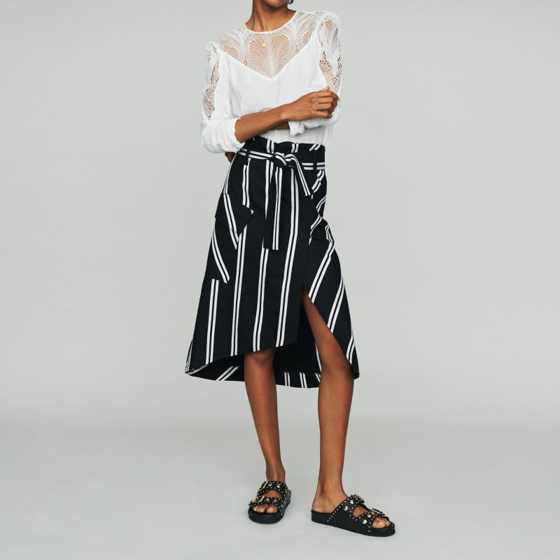 Maje Striped Skirt