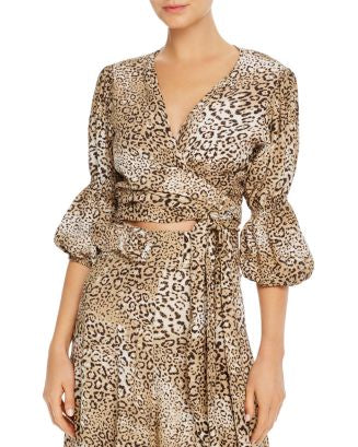 Faithfull the Brand Leopard Wrap Top